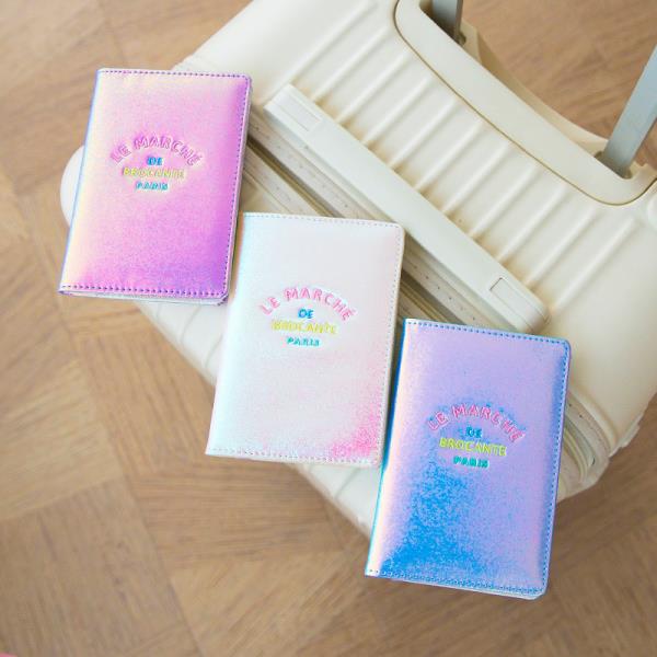 Pearlescent Laser Travel Passport Purse