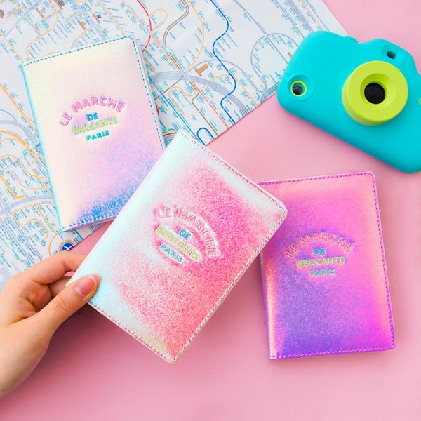 Pearlescent Laser Travel Passport Purse