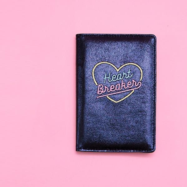 Heart Breaker Embroidery Travel Wallet