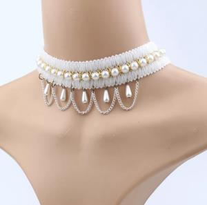 Full Rhinestone Double Layer Silver Necklace