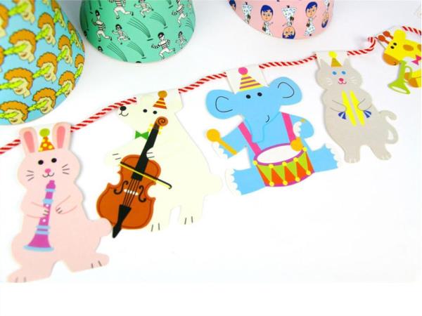 Cartoon Animal Party Flag Banner