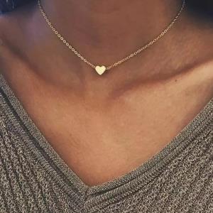 Simple Metal Heart Choker