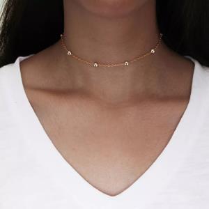 Retro Vintage Chic White Pearl Chain Clavicle Necklace