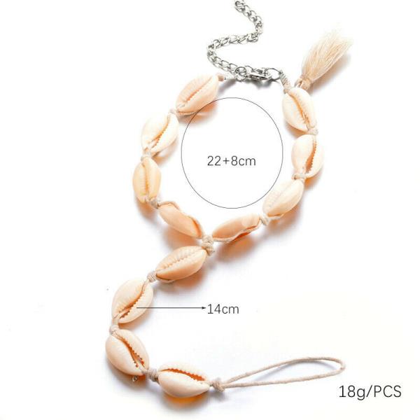 Beach White Shell Tassel Anklet