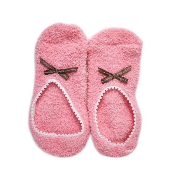 Pink Thermal Soft Fluffy Floor Carpet Socks