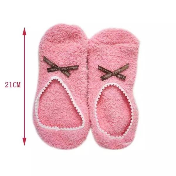 Pink Thermal Soft Fluffy Floor Carpet Socks