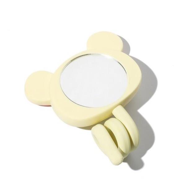 White Bear Swirl Handhold Makeup Mirror