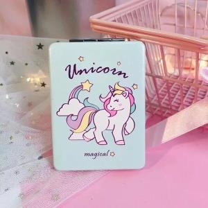 Cartoon Unicorn Double Sides Handhold Mirror