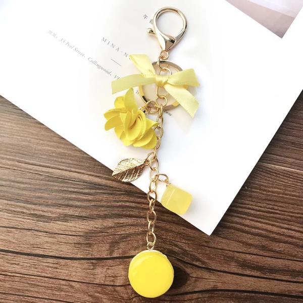 Sweet Macaron Tassel Pendant Keyring