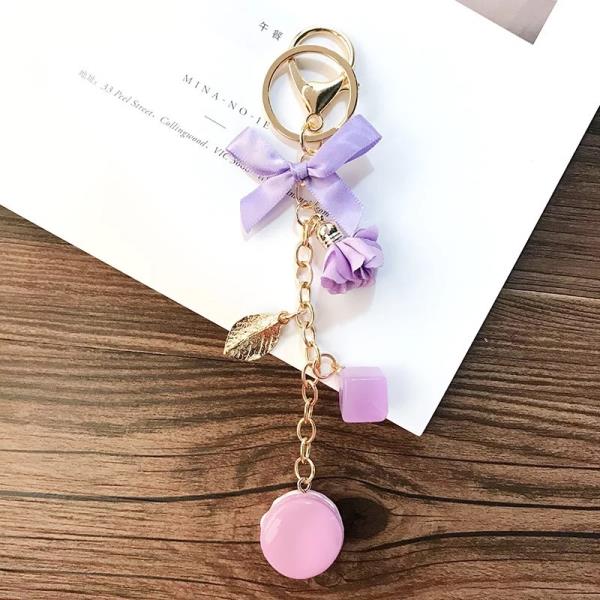 Sweet Macaron Tassel Pendant Keyring