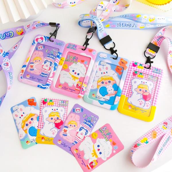 Cartoon Neck Strap ID Card Holder