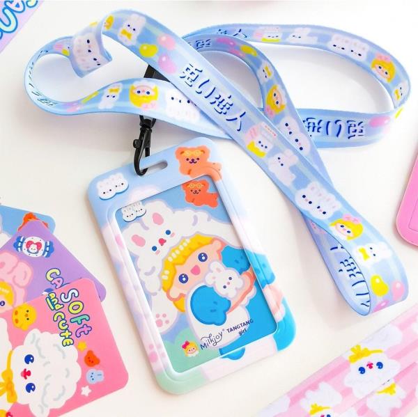 Cartoon Neck Strap ID Card Holder