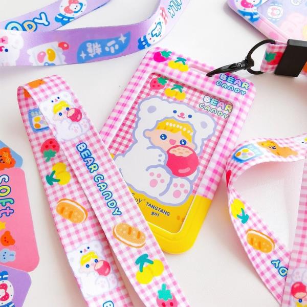 Cartoon Neck Strap ID Card Holder