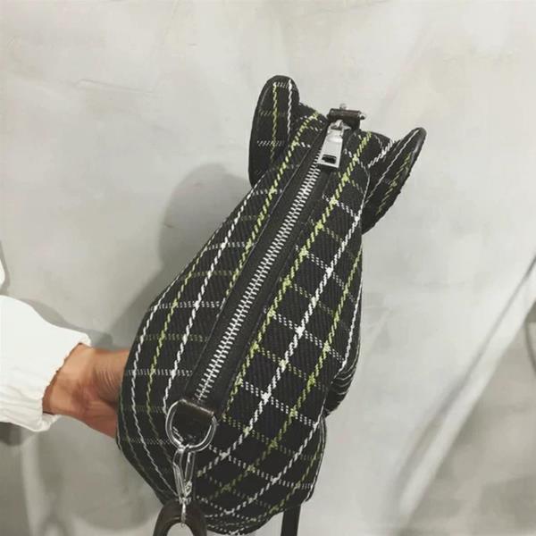 Cute Cartoon Tartan Elephant Crossbody Bag