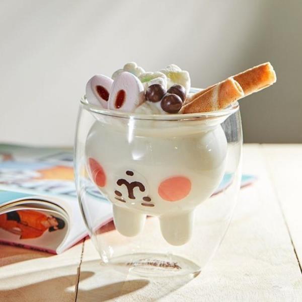 Cartoon Animal Double Layered Glass Cup