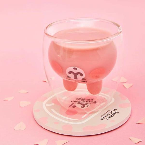 Cartoon Animal Double Layered Glass Cup