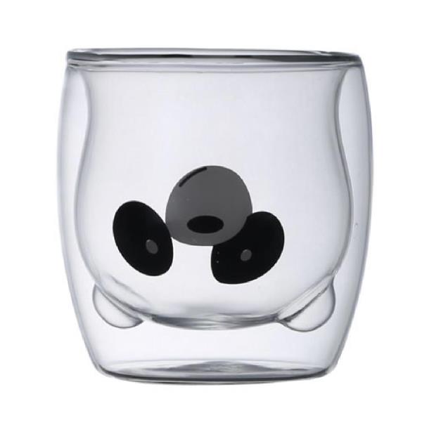 Cartoon Animal Double Layered Glass Cup