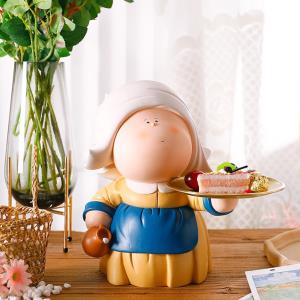 Ceramic Bear Figurine Novelty Plate Home Decoration