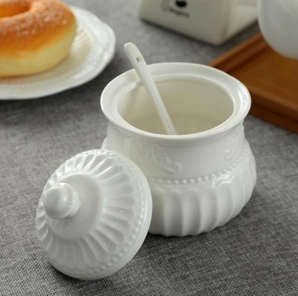 Emperor White Ceramic Tea Set