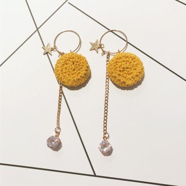 Fairy Yellow Sweet Tassel Drop Earrings