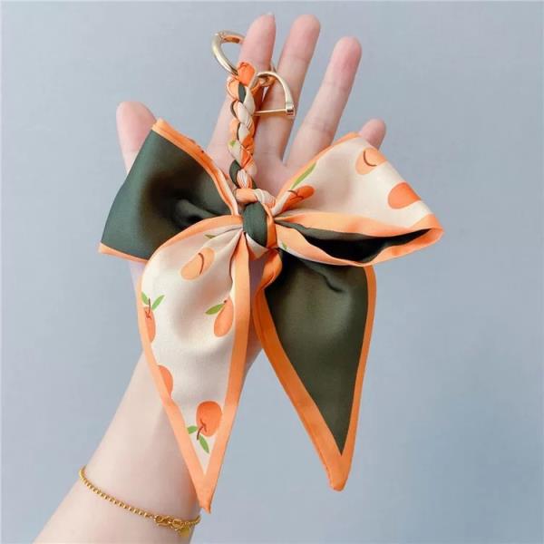 Flower Fruit Bow Knot Keyring Bag Decoration