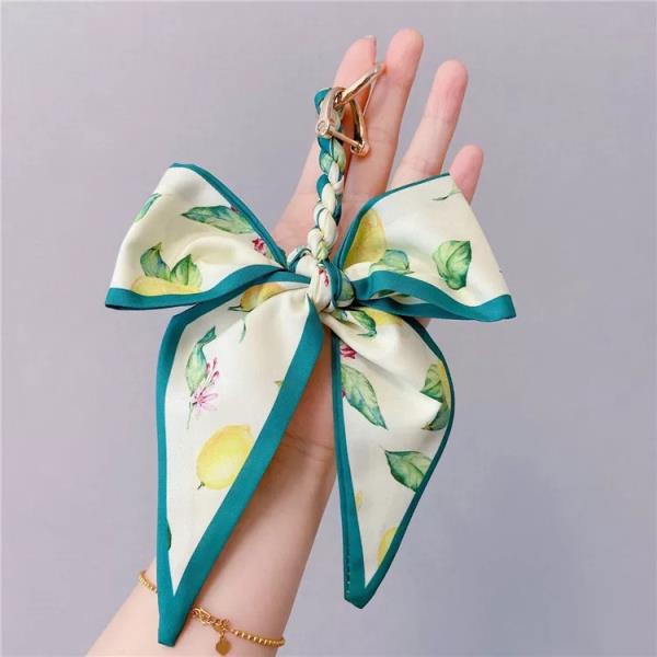 Flower Fruit Bow Knot Keyring Bag Decoration