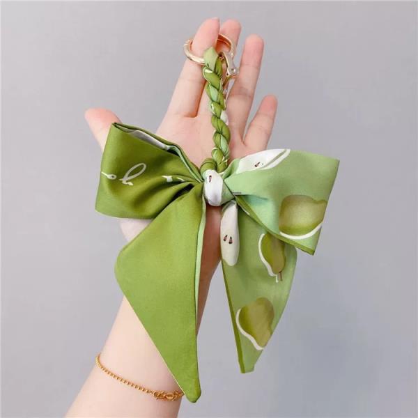 Flower Fruit Bow Knot Keyring Bag Decoration