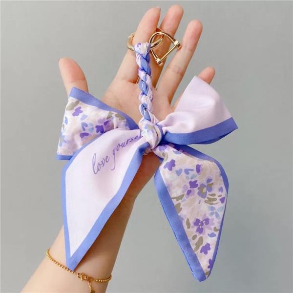 Flower Fruit Bow Knot Keyring Bag Decoration