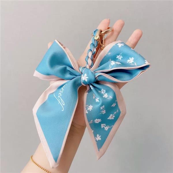 Flower Fruit Bow Knot Keyring Bag Decoration