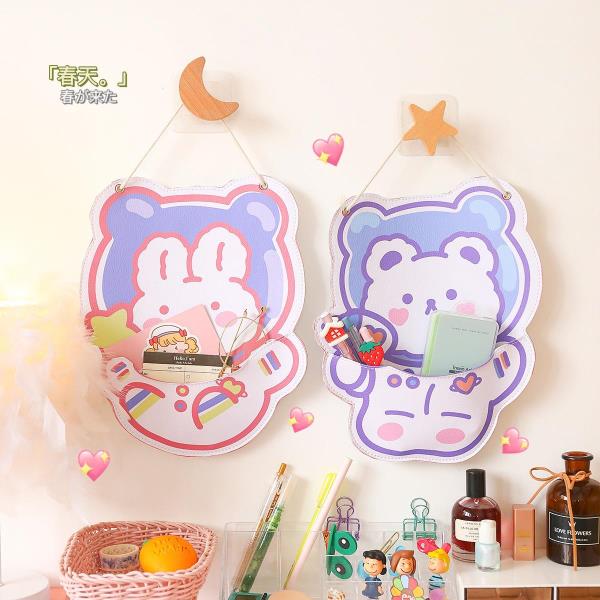 Cartoon Bear Hanging Leather Novelty Organiser