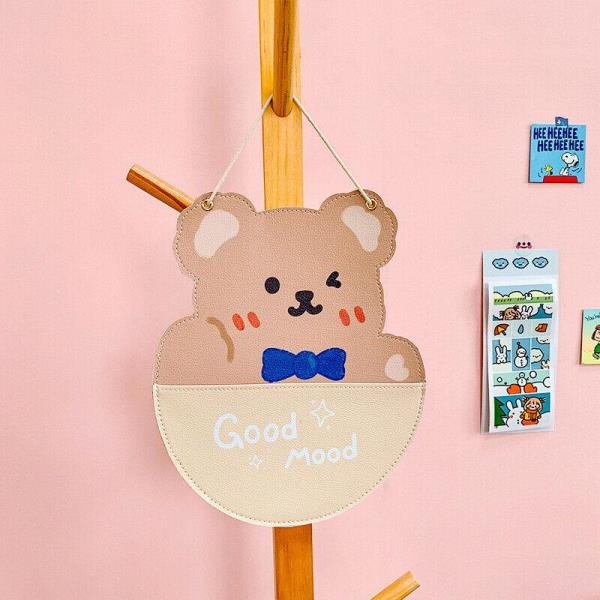 Cartoon Bear Hanging Leather Novelty Organiser