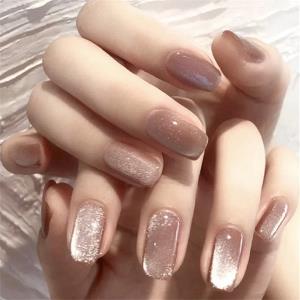 Crystal Shining Bright Reusable Fake Press Nails