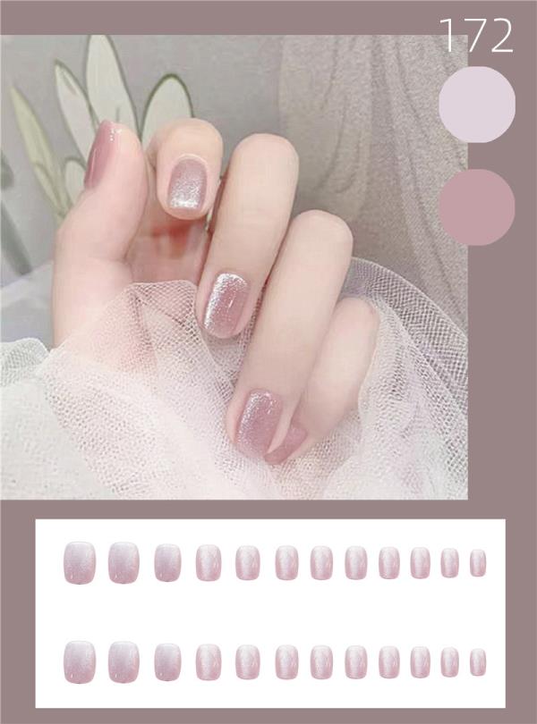 Crystal Shining Bright Reusable Fake Press Nails