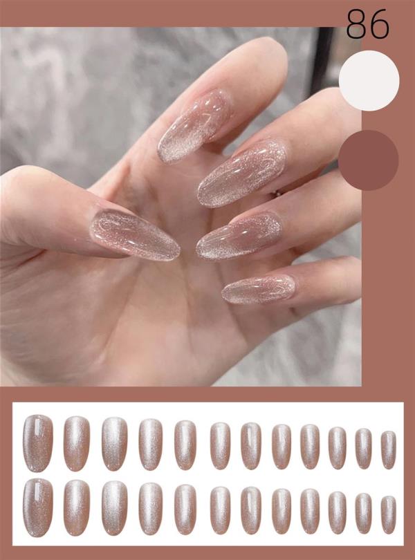 Crystal Shining Bright Reusable Fake Press Nails