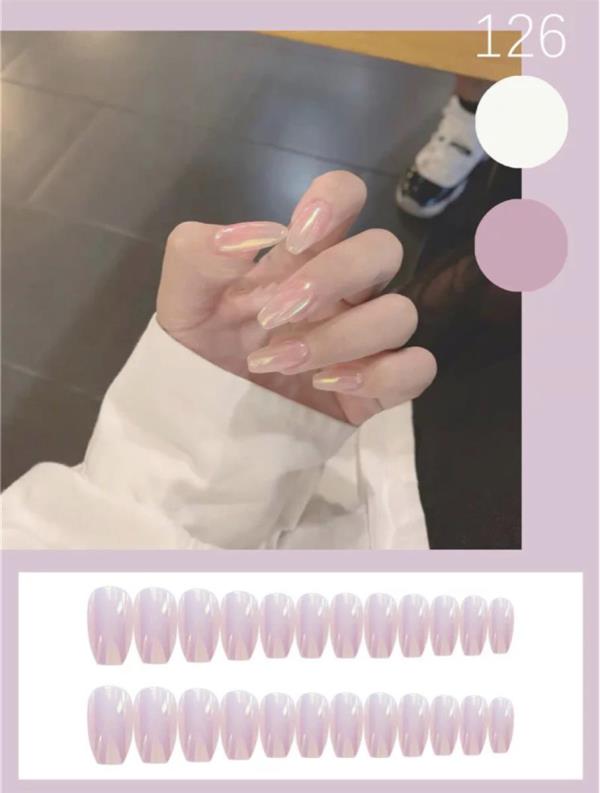 Sweet Pink Love Reusable Fake Press Nails