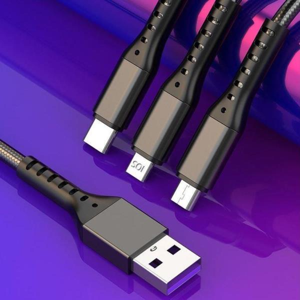 3 in 1 Type C/Lightning/USB Fast Charging Cable