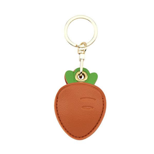 Cartoon Bear Dog Leather Tag Keyring