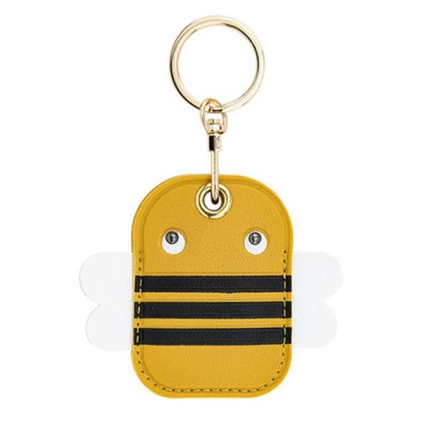 Cartoon Bear Dog Leather Tag Keyring