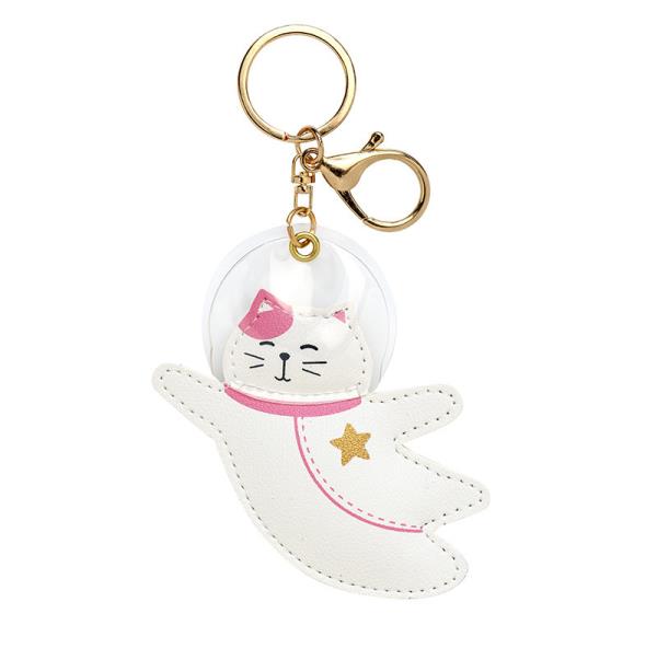 Cartoon Outer Space Leather Keyring