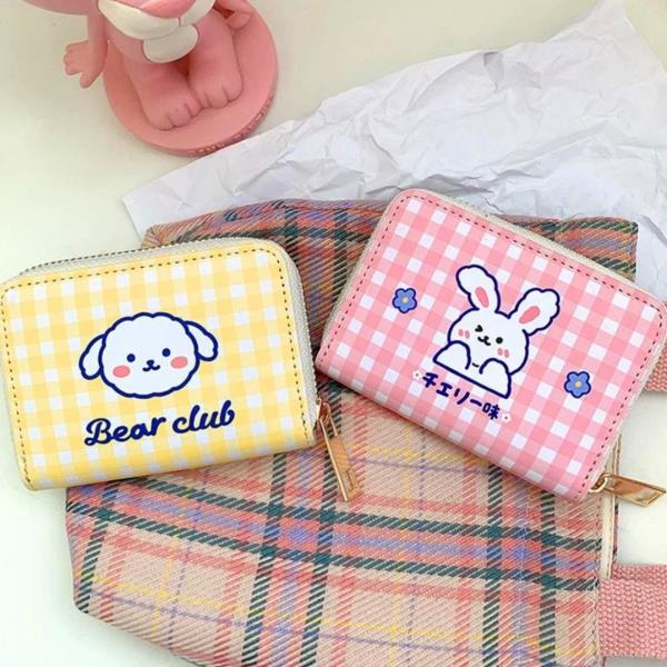 Cute Cartoon Leather Bifold Card Wallet