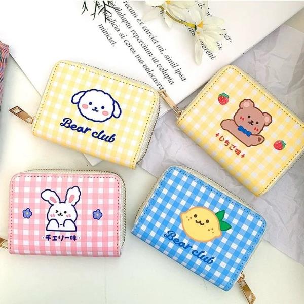 Cute Cartoon Leather Bifold Card Wallet