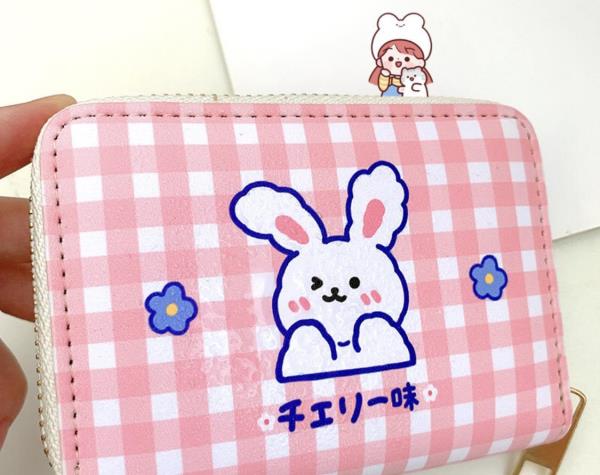 Cute Cartoon Leather Bifold Card Wallet