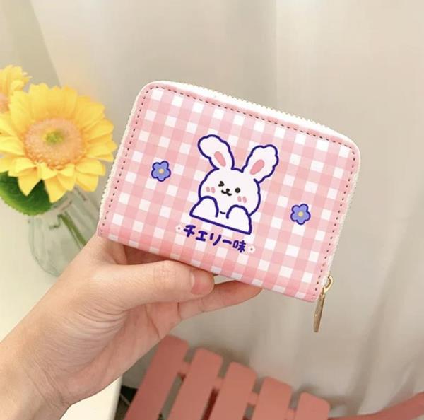 Cute Cartoon Leather Bifold Card Wallet