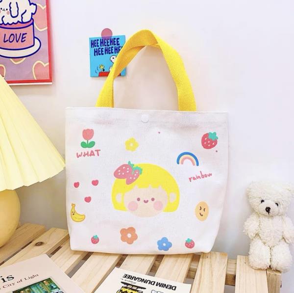 Cartoon Rabbit Bear Canvas Handbag