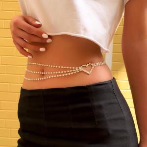 White Pearl Tassel Belly Button Waist Body Chain