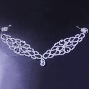 Silver Shiny Choker Necklace Chest Chain