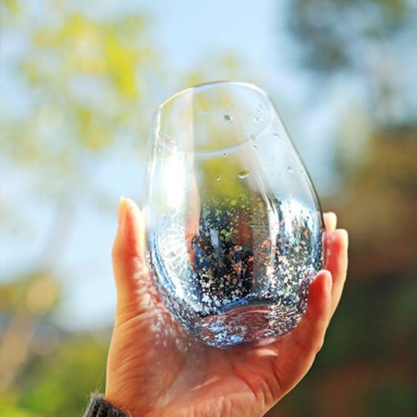 2 Pieces Starry Galaxy Glass Cup