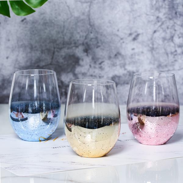 2 Pieces Starry Galaxy Glass Cup