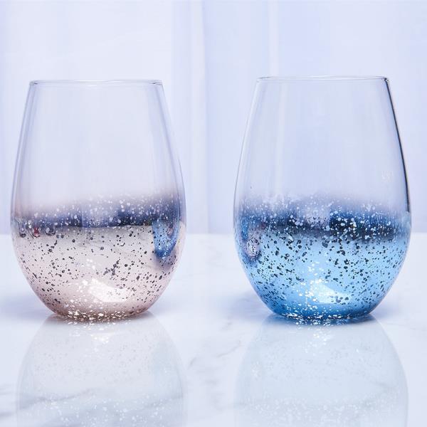 2 Pieces Starry Galaxy Glass Cup