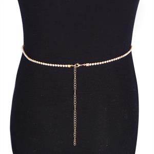 Elastic Black Band Crossbody Body Chain